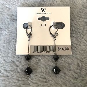 Worthington Black Dangle Earrings